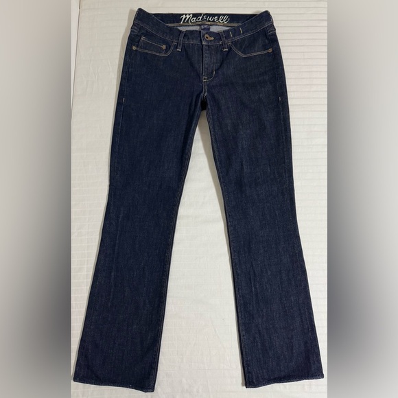Madewell Bootlegger Jeans Dark Wash Blue Denim Bootcut Women’s 29x31.5 - Picture 1 of 15